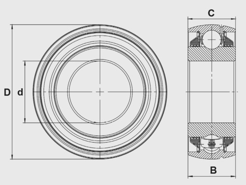 Підшипник  GW209PPB4, Фото
