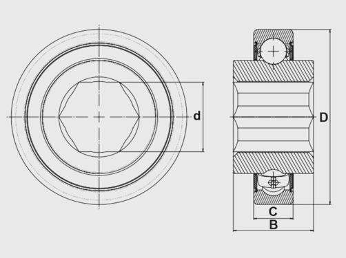 Підшипник  206KRR6, Фото