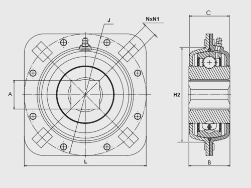 Подшипник  PAFD211RM PFI, Фото