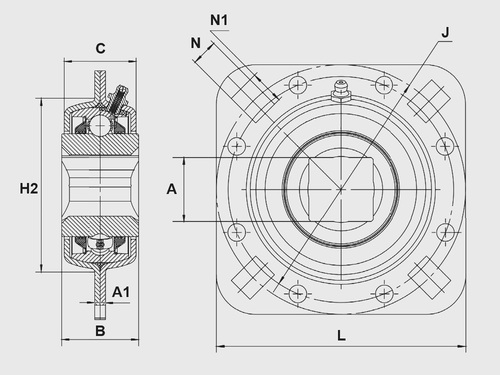 Подшипник  DHU 1 1/4 S209 SLAVIA, Фото