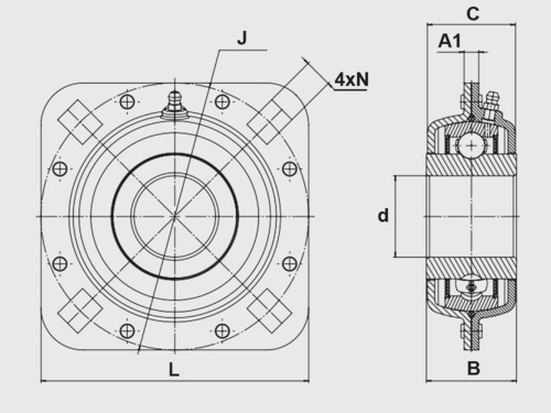 Подшипник  Подшипник с корпусом GB491-B, Фото