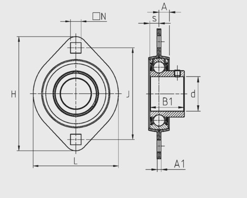 Корпус підшипниковий штампований стальний  SBPFL206 CRAFT, Фото